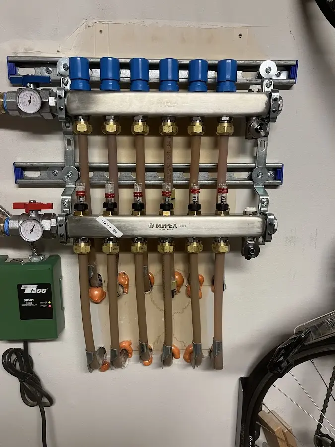 Plumber performing Gas Leak Detection at a residential property in Emmett